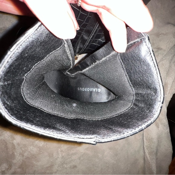 Faux Crocodile Skin Booties - Picture 6 of 7